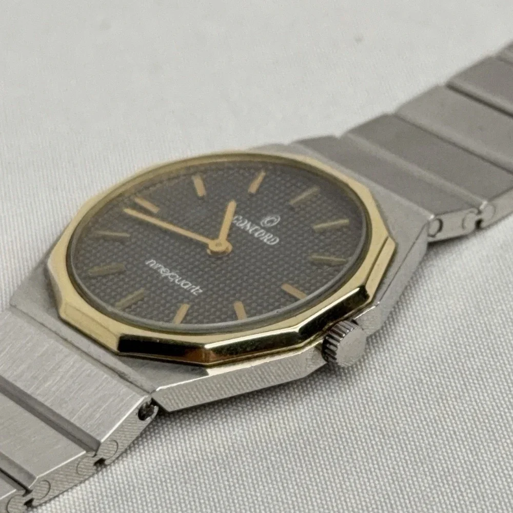 Concord Mariner SG 18K Gold Stainless Steel Ladies 23mm Quartz Watch Box Working